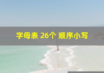 字母表 26个 顺序小写